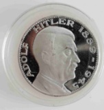 GERMAN THIRD REICH SILVER HITLER MEDAL COIN