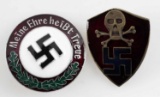 WWII GERMAN THIRD REICH ENAMEL PARTY SS BADGE LOT