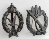 GERMAN WWII WWI LOT OF 2 BADGE INFANTRY AIR GUNNER