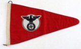 GERMAN WWII THIRD REICH TRICOLOR PENNANT FLAG