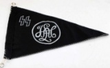 GERMAN WWII LEIBSTANDARD SS ADOLF HITLER PENNANT