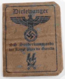 GERMAN WWII AUSWEIS SS WAFFEN DIRLEWANGER