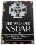 WWII GERMAN NSDAP METAL SIGN SS THIRD REICH NAZI