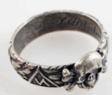 GERMAN WWII SS HONOUR RING SILVER EHRENRING DEATH