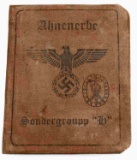 WWII GERMAN THIRD REICH AHNENERBE AUSWEIS ID CARD