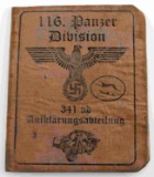 WWII GERMAN THIRD REICH PANZER DIV AUSWEIS ID CARD