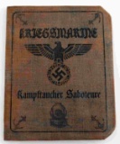 WWII GERMAN KRIEGSMARINE SABOTEURE AUSWEIS ID CARD