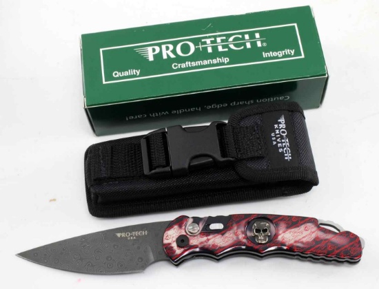 PROTECH TR 4 SKULL DAM SPLASH SPRING LOADED KNIFE