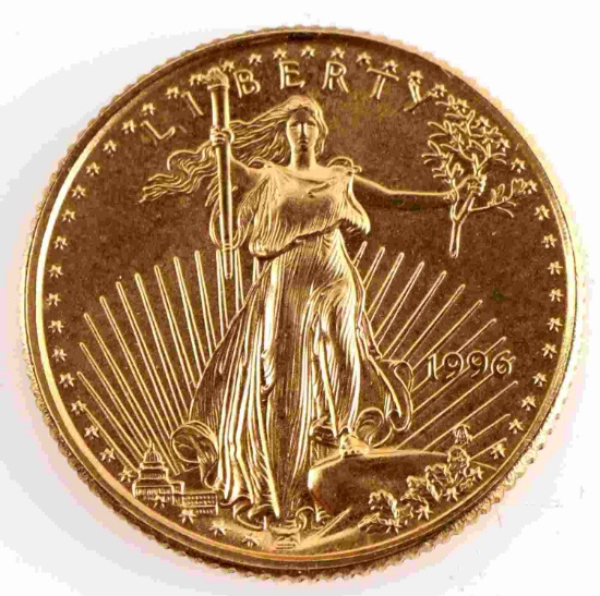 1/10 OZ 1996 AMERICAN EAGLE FINE GOLD COIN BU