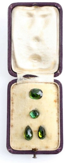 NICE VINTAGE SET OF LOOSE PERIDOT FOR JEWELER