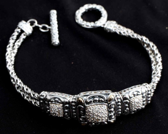 JOHN HARDY STERLING SILVER & 14K GOLD ACCENTS