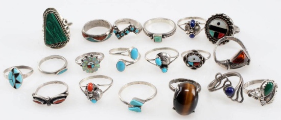 STERLING SILVER SOUTHWESTERN JEWELRY DEALER LOT