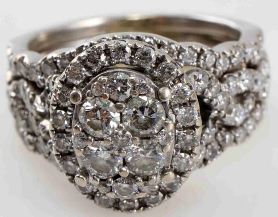 WOMENS .86 TCW DIAMOND ENGAGEMENT RING SIZE 6