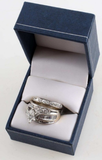 WHITE GOLD & DIAMOND WEDDING RING SET
