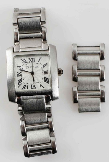 CARTIER TANK DIVAN STAINLESS STEEL WATCH
