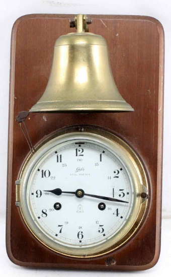 SCHATZ ROYAL MARINER SHIPS CLOCK WITH DECK BELL