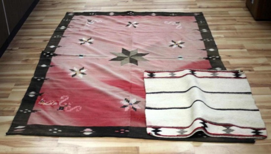 NAVAJO RUG LOT GERMANTOWN AND SINGLE SADDLE