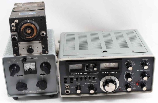 ARMY HAM RADIO TRANSCEIVER TRANSMITTER ANTENNA LOT