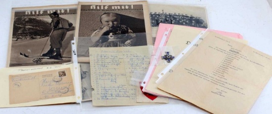 WWII GERMAN THIRD REICH ORIGINAL DOCUMENTS & MORE