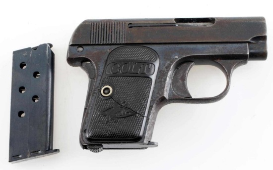 COLT VEST POCKET 1908 SEMI AUTO PISTOL .25 CAL
