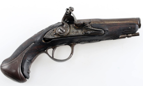 ANTIQUE FLINTLOCK POCKET PISTOL .50 CALIBER