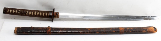 WWII JAPANESE WAKIZASHI SWORD VERY EARLY BLADE