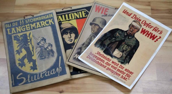 WWII GERMAN THIRD REICH PROPAGANDA POSTER LOT OF 4