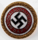 GOLDEN MEDAL THE NAZI PARTY NUMBERED NSDAP BADGE