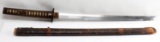 WWII JAPANESE WAKIZASHI SWORD VERY EARLY BLADE