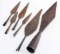 LOT OF SIX AFRICAN METAL SPEARS TIPS