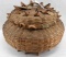 NATIVE AMERICAN LIDDED ASH TREE SPLINT BASKET