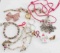 BREAST CANCER AWARENESS PINK SILVER JEWELRY LOT