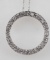 14K WHITE GOLD & DIAMOND OPEN CIRCLE NECKLACE