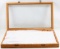 WOODEN GLASS TOP DISPLAY CASE FOR ARTIFACTS & SUCH