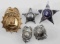 LOT OF 5 OBSOLETE LOUSIANA FIRE & POLICE BADGES