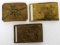 LOT OF 3 CIVIL WAR BRASS BELT BUCKLES