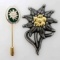 WWII THIRD REICH GERMAN EDELWEISS MEDAL & PIN