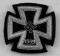 WWII GERMAN IRON CROSS SILVER BULION WIRE PATCH