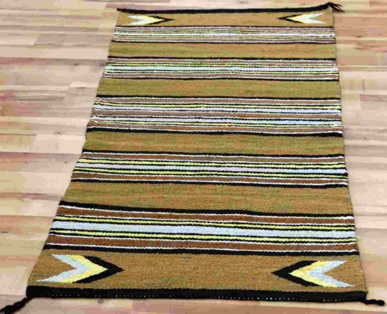 STRIPED MULTICOLORED NAVAJO SADDLE BLANKET