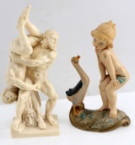 DEPOSE ITALY FIGURINE & GINO RUGGERI SCULPTURE