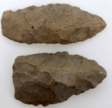 NATIVE AMERICAN FLINT BLADE TOOL LOT OF 2