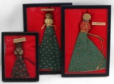 LOT OF 3 RESERVATION ERA CROW HEALING CLOTH DOLLS