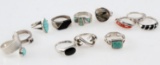 VINTAGE TO MODERN STERLING SILVER RING LOT