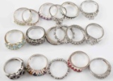 925 STERLING SILVER AND GEMSTONE RING LOT