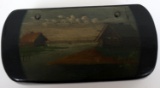 19TH CENTURY RUSSIAN PAINTED LACQUER SNUFF BOX