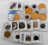 LOT OF USA  ASSORTED TOKENS W PENNY & ENCASED