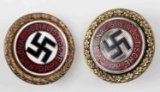 WWII GERMAN THIRD REICH GOLDEN PARTY BADGE LOT