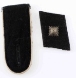 WWII GERMAN SS RANK TAB AND SHOULDER BOARD