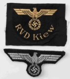 WWII GERMAN RVD KIEW AND BREAST EAGLE LOT OF TWO