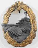 WWII GERMAN 3RD REICH KRIEGSMARINE DESTROYER BADGE